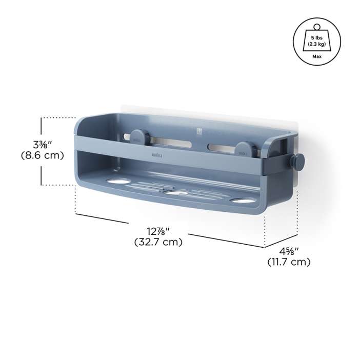 Органайзер для душа flex adhesive, голубой UMBRA 1021300-1050