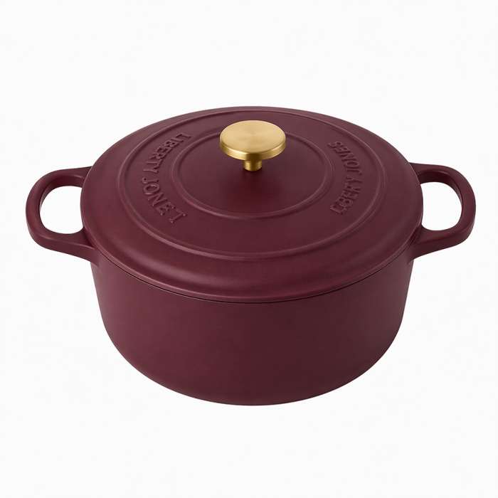 Кастрюля с крышкой из коллекции  "Шеффилд", D26 см, 4,9 л, бургунди Liberty Jones LJ0000573