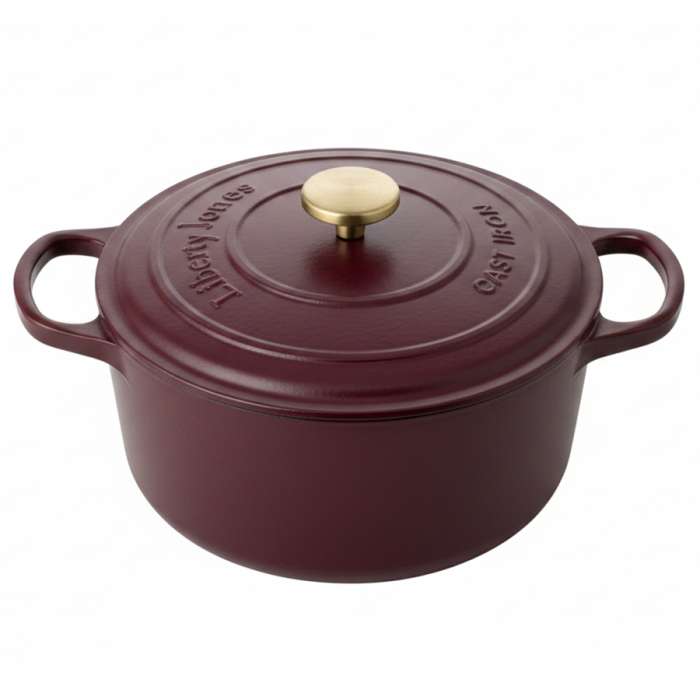 Кастрюля с крышкой из коллекции  "Шеффилд", D26 см, 4,9 л, бургунди Liberty Jones LJ0000573