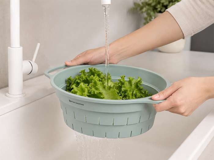 Дуршлаг складной силиконовый smart helper, D25,5 см, шалфей Smart Solutions SS0000425