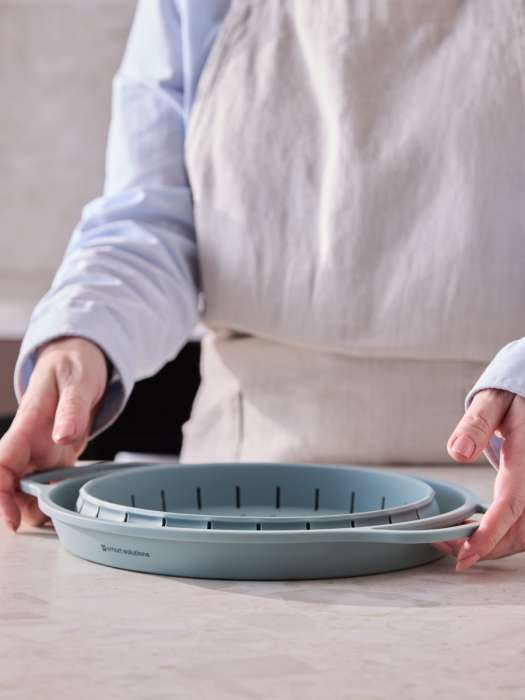 Дуршлаг складной силиконовый smart helper, D25,5 см, шалфей Smart Solutions SS0000425