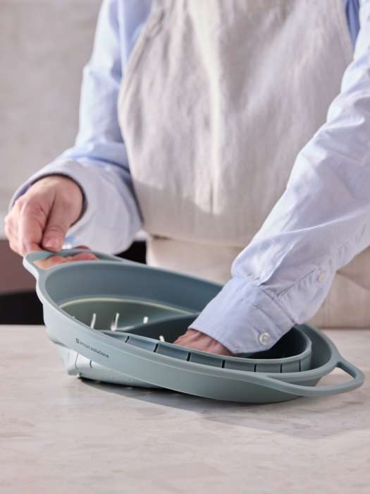 Дуршлаг складной силиконовый smart helper, D25,5 см, шалфей Smart Solutions SS0000425