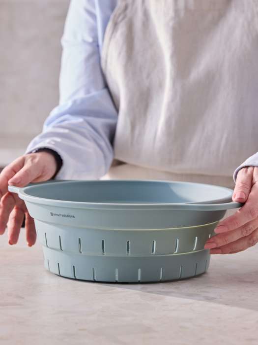 Дуршлаг складной силиконовый smart helper, D25,5 см, шалфей Smart Solutions SS0000425
