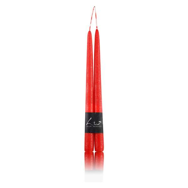 Набор свечей Luz your senses Рустик 30 см, 2 шт, красный