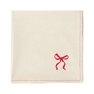 Скатерть fancy bows бежевого цвета из коллекции essential, 180х180 см Tkano TK25-TC0001