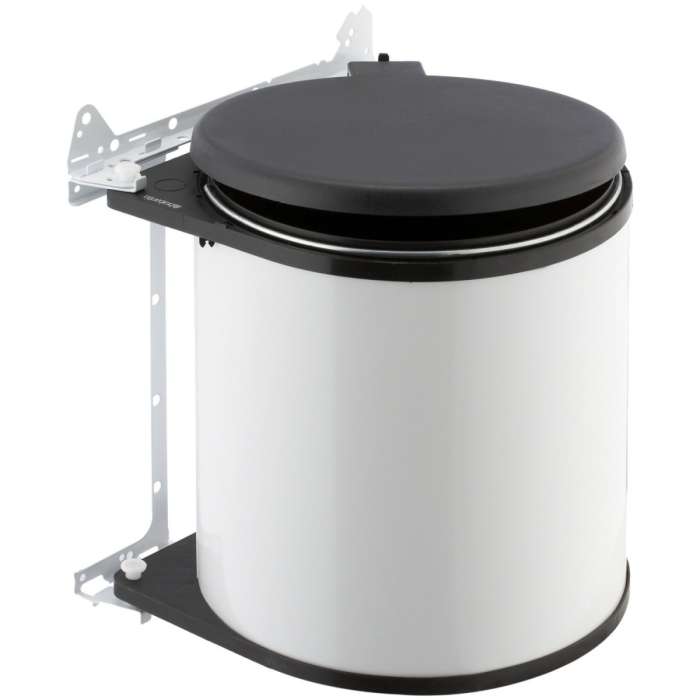 Ведро для мусора (15л) встраиваемое Белый