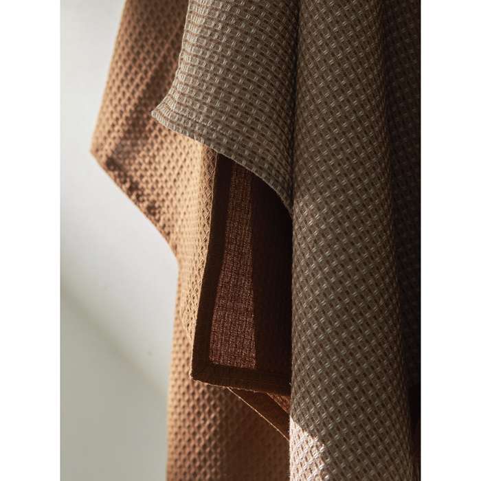 Набор из двух кухонных жаккардовых полотенец коричневого цвета из коллекции essential, 50х70 см Tkano TK24-TT0001