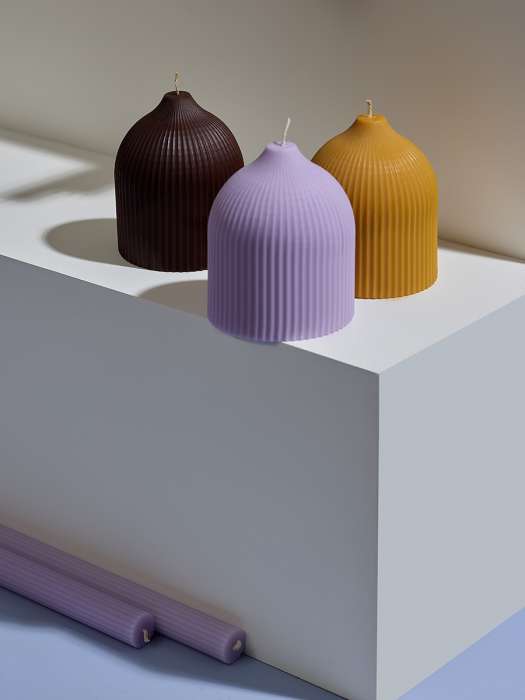 Свеча декоративная коричневого цвета из коллекции edge, 10,5 см Tkano TK24-CND0018