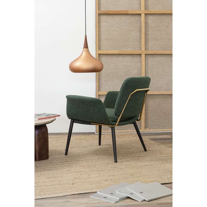 Лаунж-кресло hilde, букле, темно-зеленое Bergenson Bjorn BB0000495