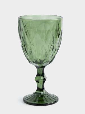 Бокал-кубок для вина, 300 мл, стекло Р, зеленый, Diamond color ANNA LAFARG ANLAF-GCW790