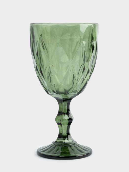 Бокал-кубок для вина, 300 мл, стекло Р, зеленый, Diamond color ANNA LAFARG ANLAF-GCW790