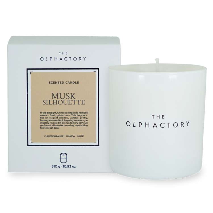 Свеча ароматическая the olphactory, white insignia, musk silhouette, 60 ч Ambientair VV060MHWTO