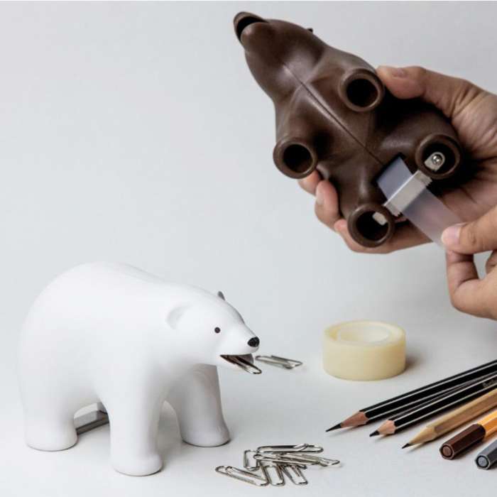 Диспенсер для скотча teddy bear, коричневый QUALY QL10208-BN