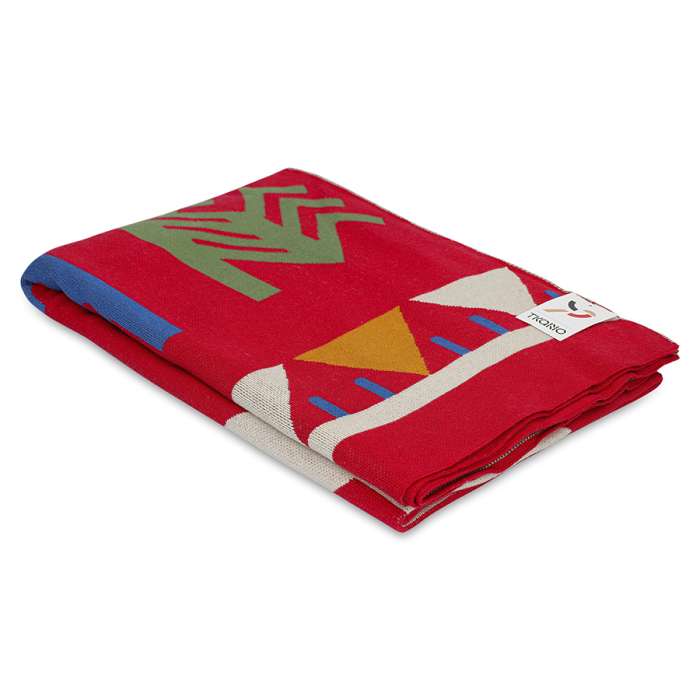 Плед из хлопка по мотивам чувашских орнаментов из коллекции cultural heritage, 130х180 см Tkano TK23-TH0012