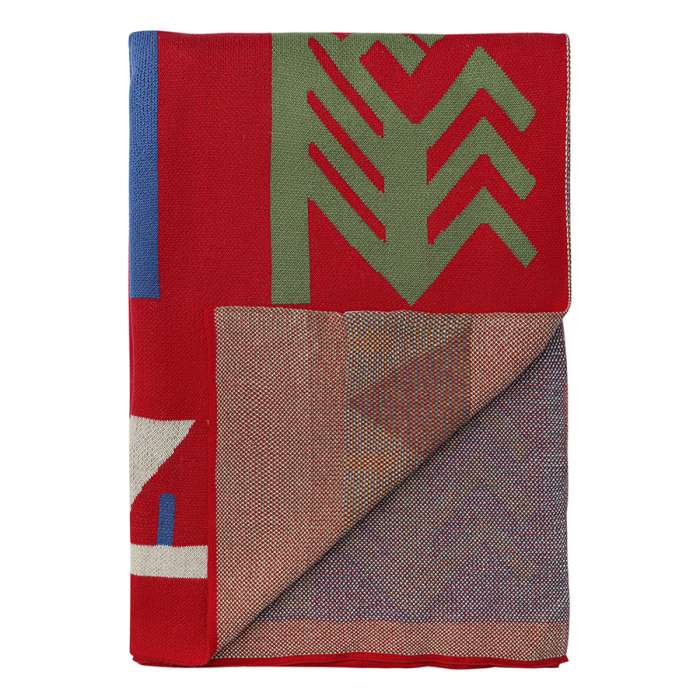 Плед из хлопка по мотивам чувашских орнаментов из коллекции cultural heritage, 130х180 см Tkano TK23-TH0012