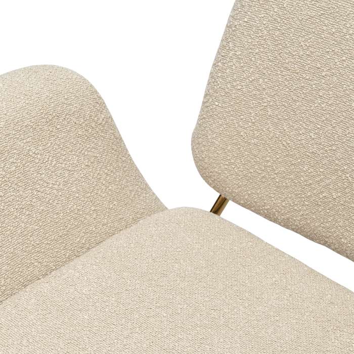 Лаунж-кресло hilde, букле, серо-бежевое Bergenson Bjorn BB0000494