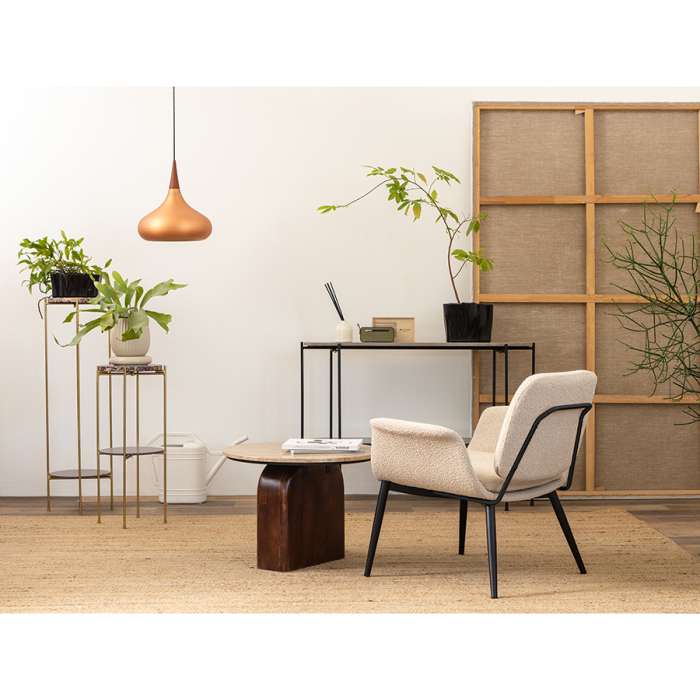 Лаунж-кресло hilde, букле, серо-бежевое Bergenson Bjorn BB0000494