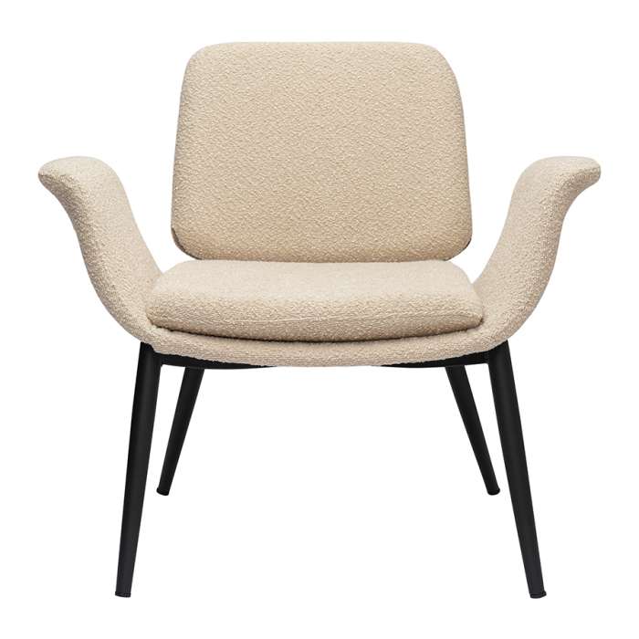 Лаунж-кресло hilde, букле, серо-бежевое Bergenson Bjorn BB0000494