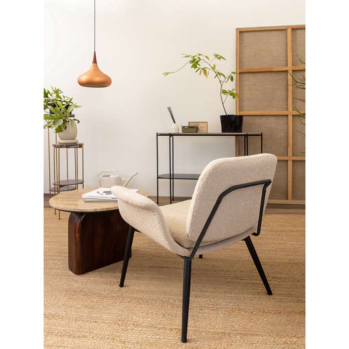 Лаунж-кресло hilde, букле, серо-бежевое Bergenson Bjorn BB0000494