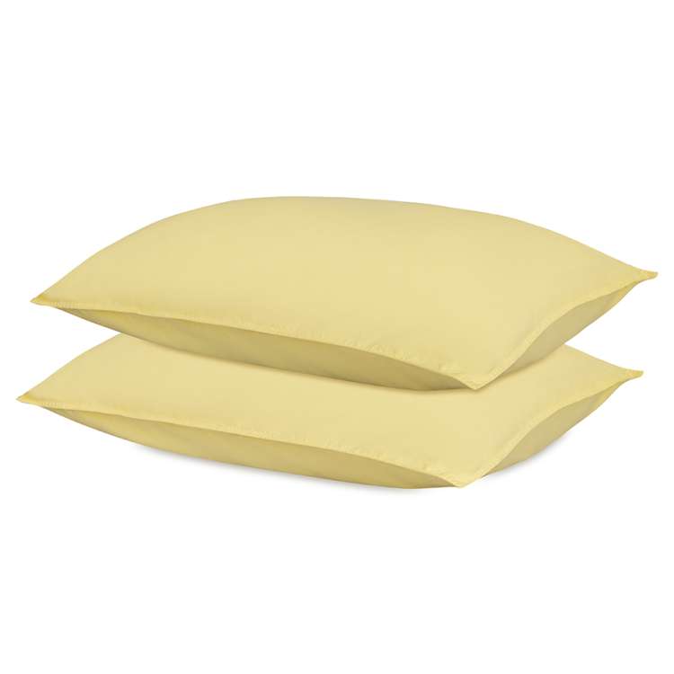 Набор наволочек из стираного перкаля светло-желтого цвета из коллекции essential, 50х70 см Tkano TK24-PC0021
