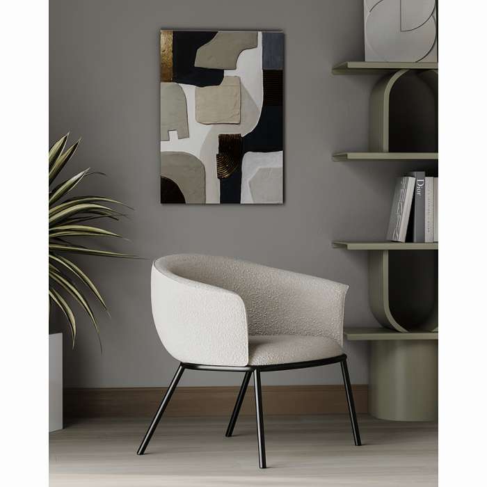 Лаунж-кресло paal, букле, бежевое Bergenson Bjorn FH-PL-LARMCH-PL-BG