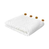 Полотенце для рук белое, с кисточками цвета карри из коллекции essential, 50х90 см Tkano TK23-HT0004