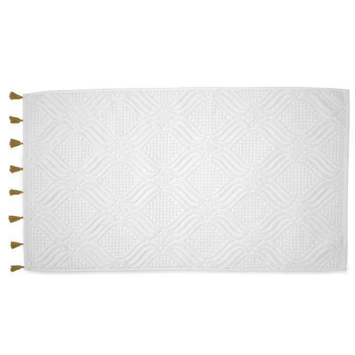 Полотенце для рук белое, с кисточками цвета карри из коллекции essential, 50х90 см Tkano TK23-HT0004