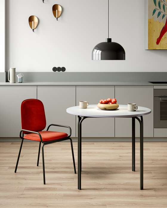 Стол обеденный ror, D90 см, черный/серый LATITUDE RORTBL_D_RBKGRGR90