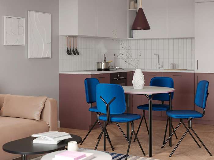 Стол обеденный ror, D90 см, черный/серый LATITUDE RORTBL_D_RBKGRGR90