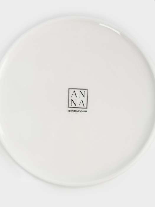 Тарелка обеденная, 27 см, фарфор N, бело-золотистая, Домики и ели, Townlet ANNA LAFARG ANLAF-EL2401-1