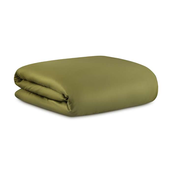 Комплект постельного белья из премиального сатина оливкового цвета из коллекции essential, 150х200 с Tkano TK25-DC0001