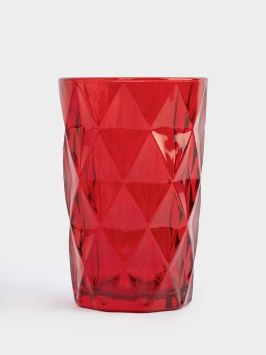 Стакан, 12 см, 340 мл, стекло Р, красный, Diamond color ANNA LAFARG ANLAF-GCW791