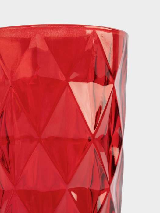 Стакан, 12 см, 340 мл, стекло Р, красный, Diamond color ANNA LAFARG ANLAF-GCW791