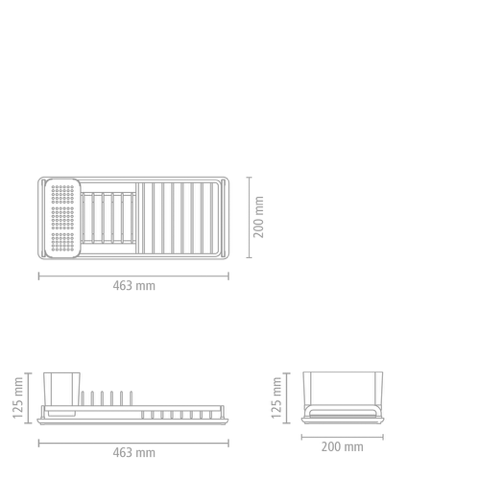 Компактная сушилка для посуды Sink Side, светло-серый BRABANTIA 117282