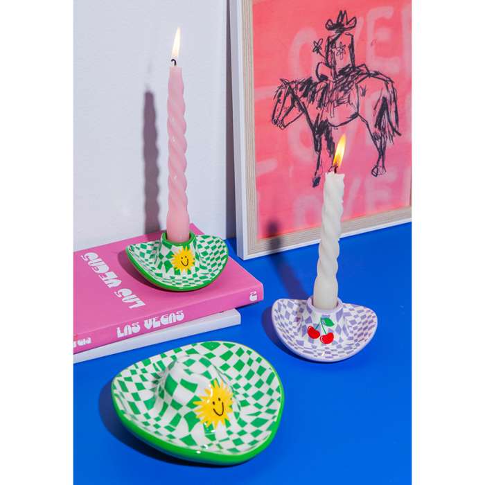 Подсвечник rodeo, cowboy hat, 4 см, лиловый DOIY DYCAHROHAL