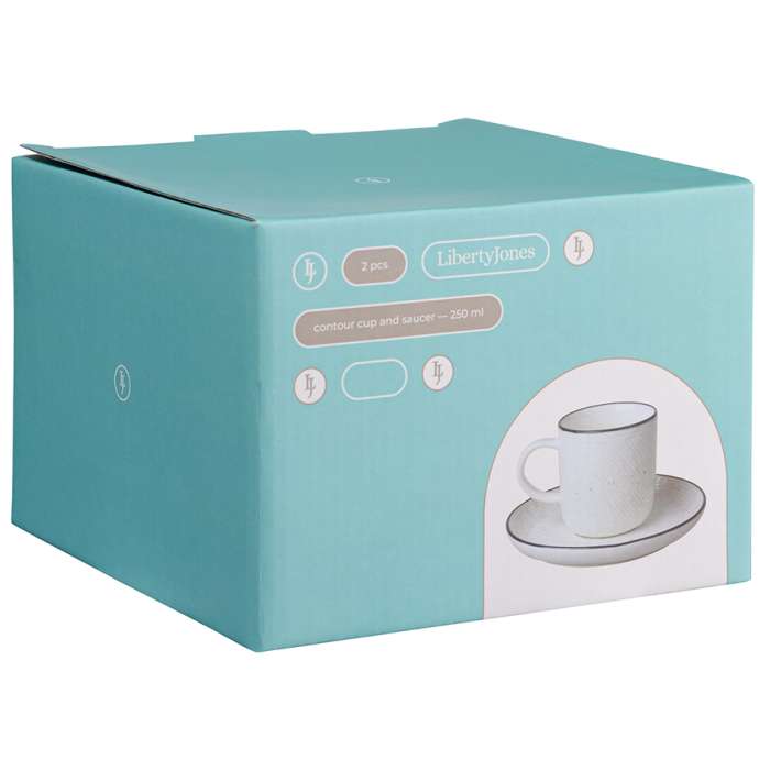 Набор чайных пар contour, 250 мл, 2 шт. Liberty Jones LJ_RI_CU250