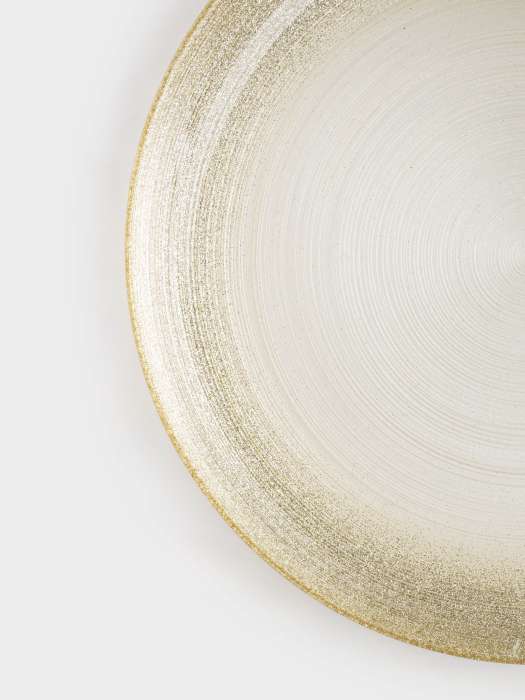 Тарелка обеденная, 28 см, стекло, молочная/шампань, Marbella ANNA LAFARG ANLAF-2412-2009061