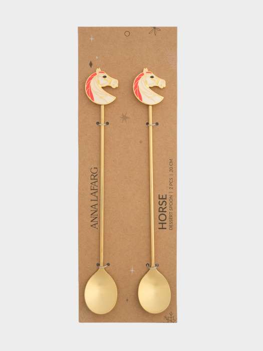 Ложка десертная, 20 см, 2 шт, сталь, Конь, Horse ANNA LAFARG ANLAF-QFS-17