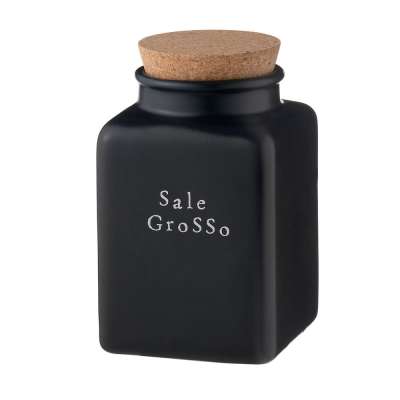 Ёмкость для соли с крышкой Nero Easy 18.5 см Nuova Cer 9063/5-EAB