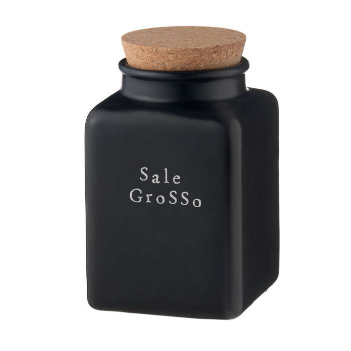 Ёмкость для соли с крышкой Nero Easy 18.5 см Nuova Cer 9063/5-EAB