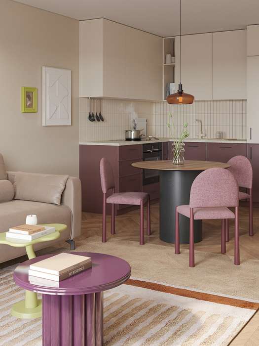 Столик кофейный vivlend, D57 см, ночная слива Bergenson Bjorn BB0000889