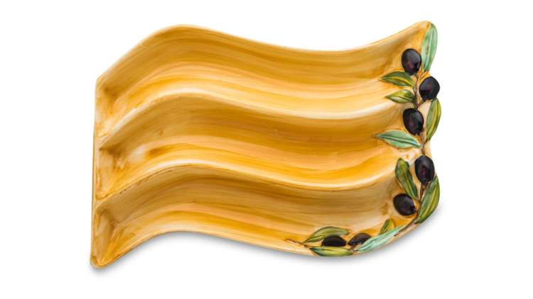 Блюдо для оливок Оливки 27х21 см, керамика EDELWEISS EDW-0417R