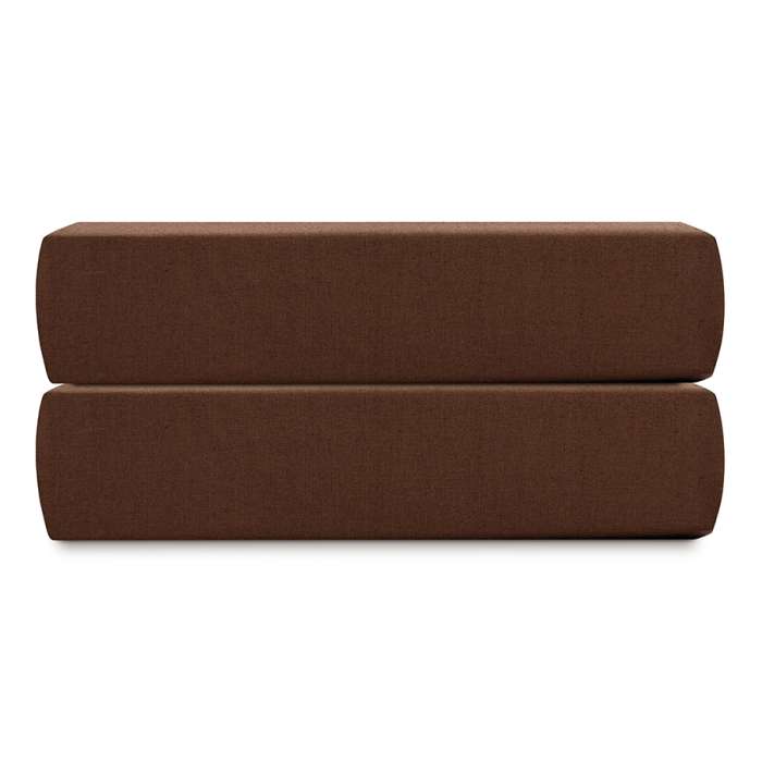 Простыня на резинке из перкаля шоколадного цвета из коллекции stripes, 180х200х30см Tkano TK26-FS0008