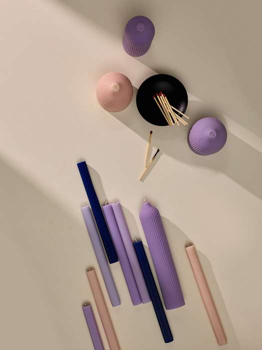 Набор из двух свечей синего цвета из коллекции edge, 24,5 см Tkano TK24-CND0001