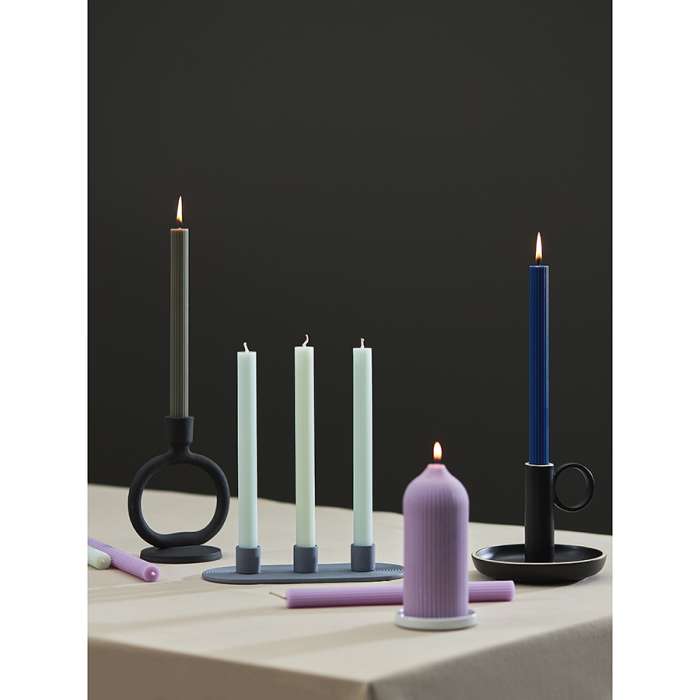 Набор из двух свечей синего цвета из коллекции edge, 24,5 см Tkano TK24-CND0001