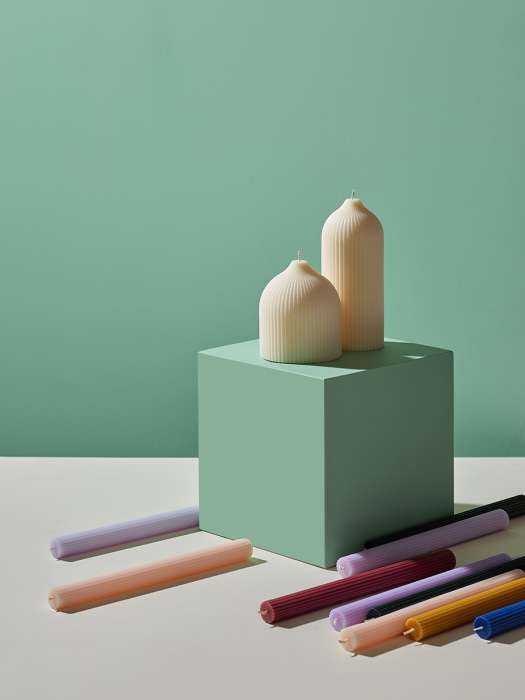 Свеча декоративная молочно-белого цвета из коллекции edge, 16,5 см Tkano TK24-CND0022