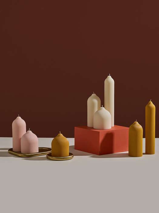 Свеча декоративная молочно-белого цвета из коллекции edge, 16,5 см Tkano TK24-CND0022