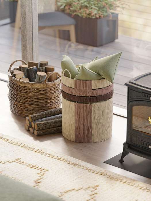 Корзина плетеная bongo chocolate из коллекции ethnic, размер m Tkano TK24-ST_BA0002