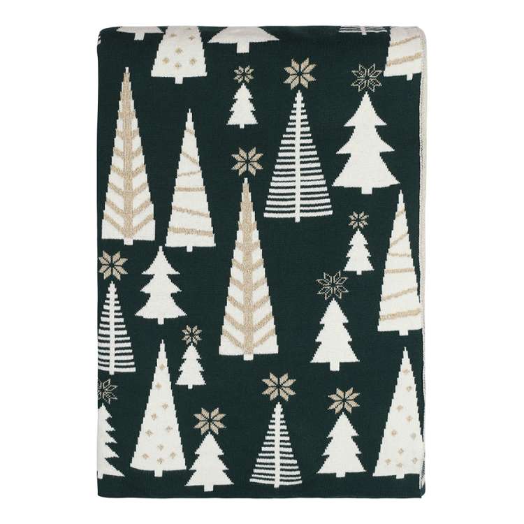 Плед из хлопка с новогодним рисунком whitewood из коллекции new year essential, 130x180 см Tkano TK25-TH0005