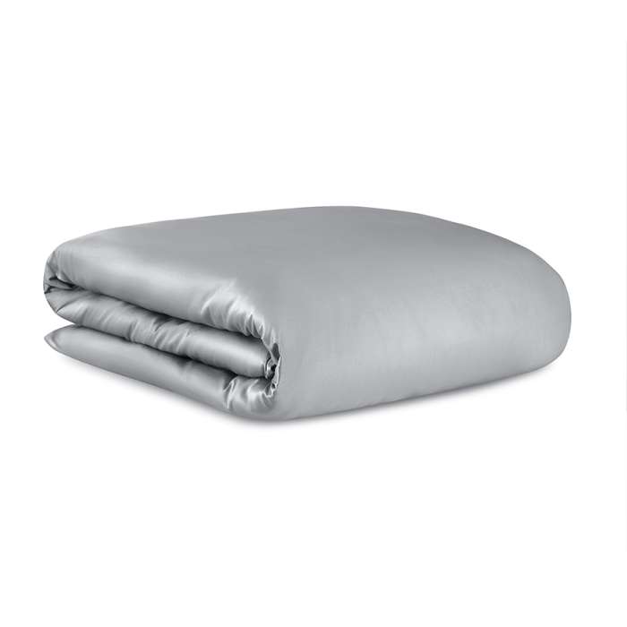 Комплект постельного белья из премиального сатина светло-серого цвета из коллекции essential, 150х20 Tkano TK25-DC0007